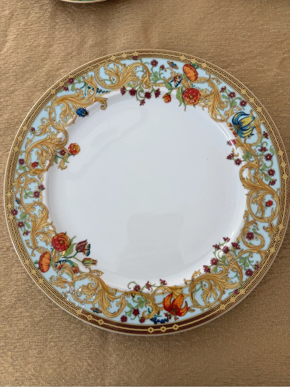 Versace LE JARDIN  AUTHENTIC DINNER SALAD AND CHARGER PLATE